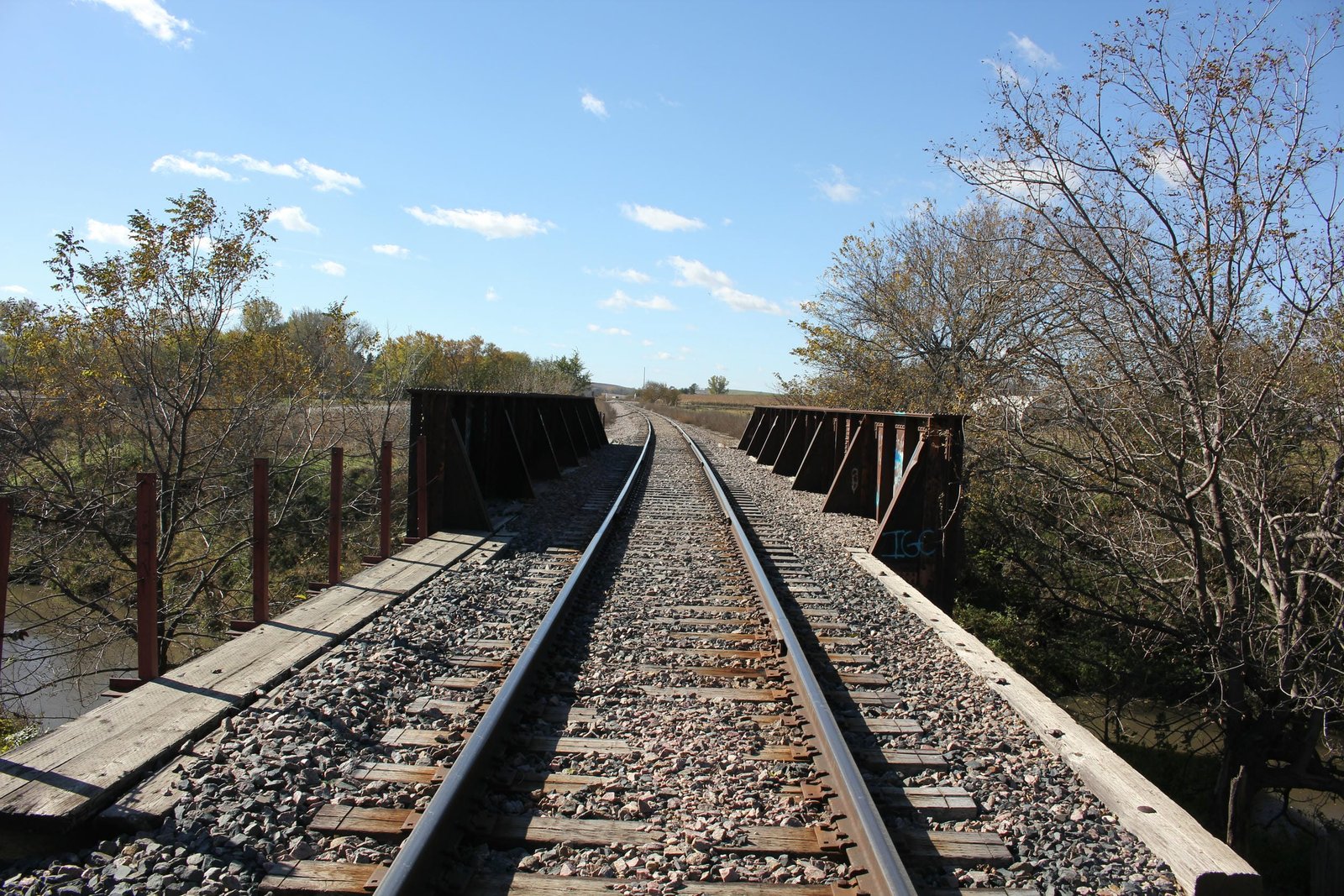 Looking south